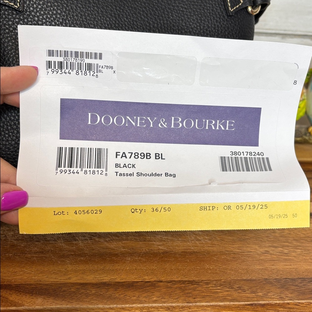 Dooney & Bourke Black Tassel Shoulder Bag - Picture 11 of 13